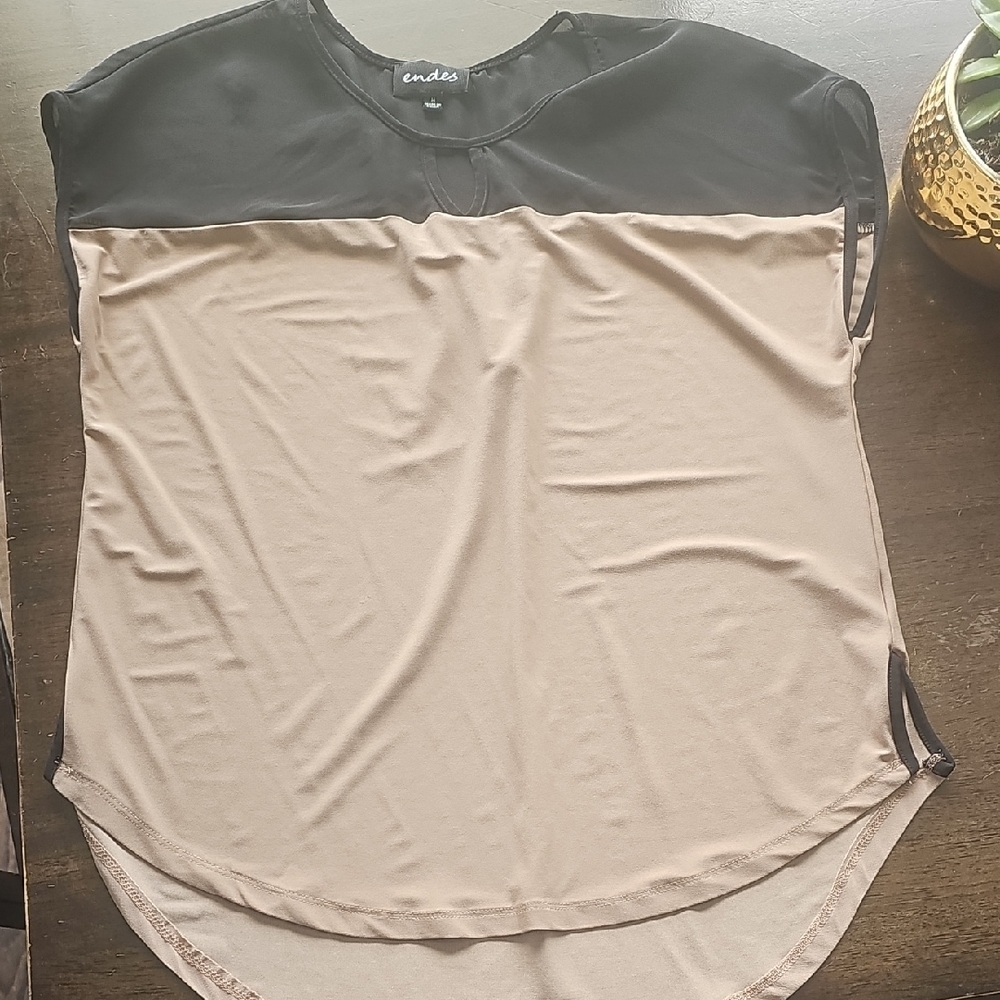 Women's Black and Tan Top